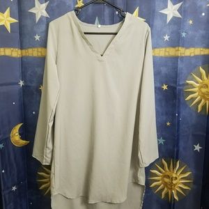 V-neck Shirt Dress